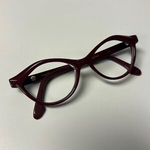 Elegant Burgundy Cat-Eye Glasses